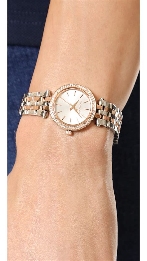 michael kors petite darci rose gold|michael kors darci watch.